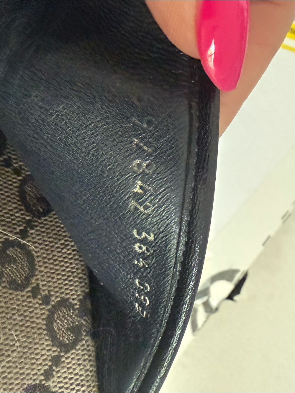 Excellent Preowned Condition Authentic Gucci Monogram Cross-Strap Wedge Slides - Picture 13 of 16